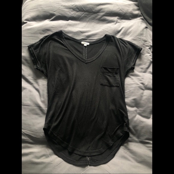 Black T-Shirt with lace down the back - Picture 1 of 1